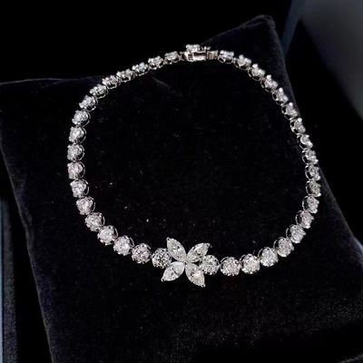 0.40ct-0.49ct D 実験室で育てたダイヤモンド ロイヤルダイヤモンド 金属ブレスレット フルダイヤモンド
