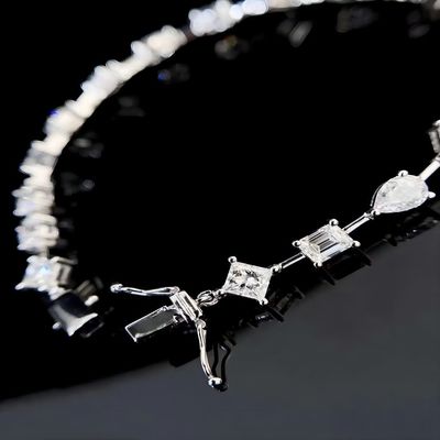 14K ブリアンスラボ 大人製 ダイヤモンド ブレスレット スター ファッションスタイル