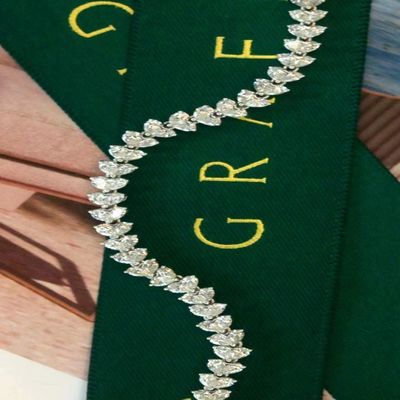 18K パーソナライズ可能なテニスブレスレット ラボで育ったダイヤモンドとフルダイヤモンド水滴