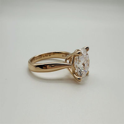 18K ラブダイヤモンドリングとゴールド 結婚指輪 セット1894 四角クラシックダイヤモンドリング