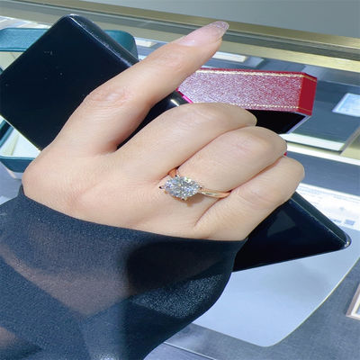 18K ラブダイヤモンドリングとゴールド 結婚指輪 セット1894 四角クラシックダイヤモンドリング